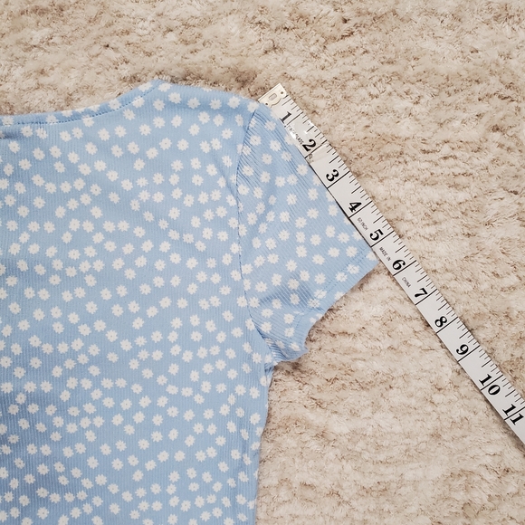 Blue Rib-Knit Crop Top - Picture 5 of 5